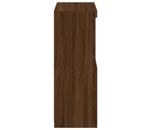 Šoninė Spintelė Su Led Lemputėmis, Ruda Ąžuolo, Mediena