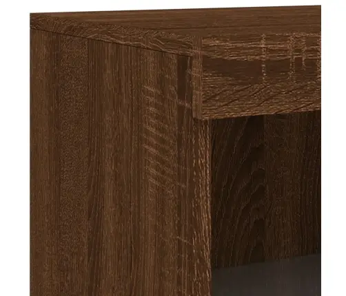 Šoninė Spintelė Su Led Lemputėmis, Ruda Ąžuolo, Mediena