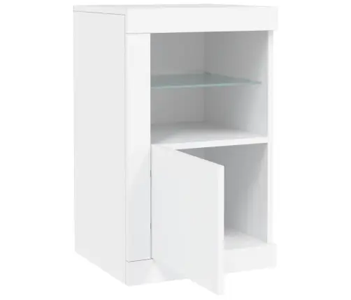 Külgkapp Led-Valgustusega, Valge, Tehispuit