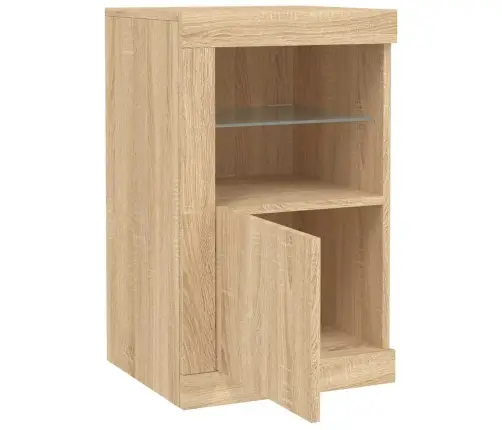 Külgkapp Led-Valgustusega, Sonoma Tamm, Tehispuit