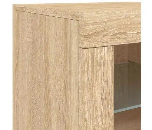 Külgkapp Led-Valgustusega, Sonoma Tamm, Tehispuit