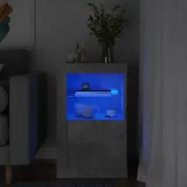 Skapītis Ar Led Apgaismojumu, Betona Pelēki, Inženierijas Koks Vidaxl Skapītis Ar Led Apgaismojumu, Betona Pelēki, Inženierijas Koks Vidaxl