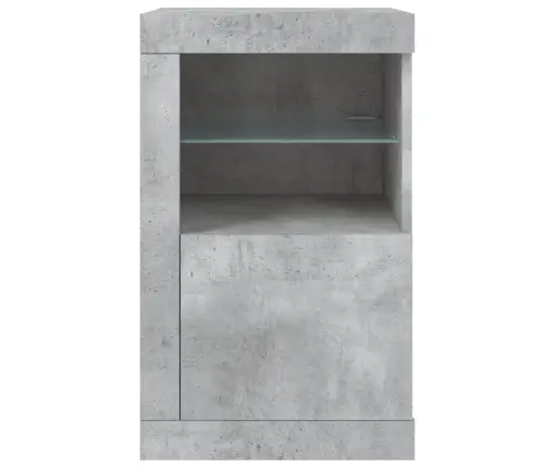 Skapīši Ar Led, 2 Gab., Betona Pelēki, Inženierijas Koks Vidaxl