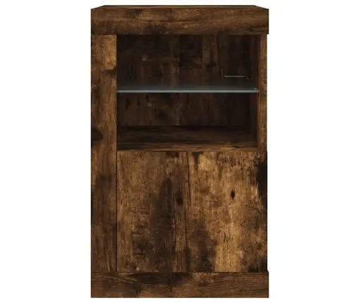 Külgkapp Led-Valgustusega, Suitsutatud Tamm, Tehispuit