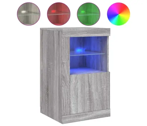 Skapīši Ar Led, 2 Gab., Pelēka Ozola, Inženierijas Koks Vidaxl