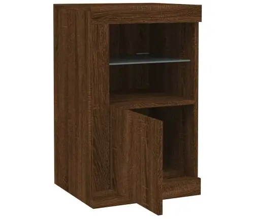 Külgkapp Led-Valgustusega, Pruun Tamm, Tehispuit