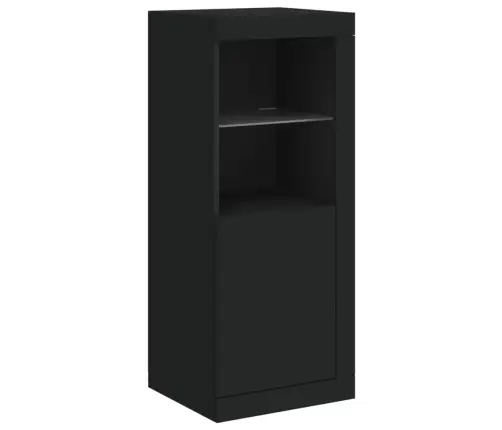 Kumode Ar Led Lampiņām, Melna, 41X37X100 Cm Vidaxl