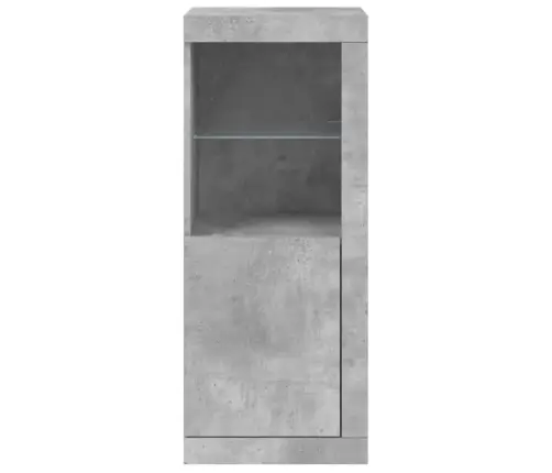 Kumode Ar Led Lampiņām, Betona Pelēka, 41X37X100 Cm Vidaxl
