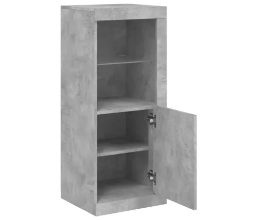 Kumode Ar Led Lampiņām, Betona Pelēka, 41X37X100 Cm Vidaxl