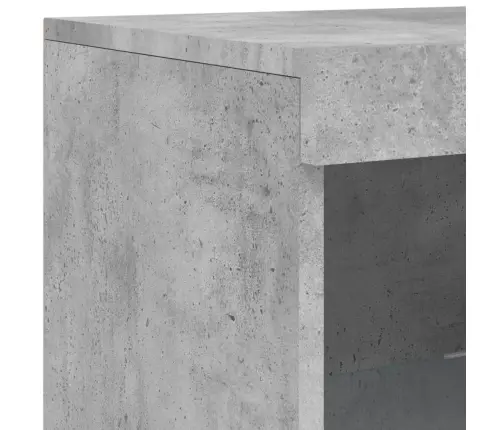 Kumode Ar Led Lampiņām, Betona Pelēka, 41X37X100 Cm Vidaxl