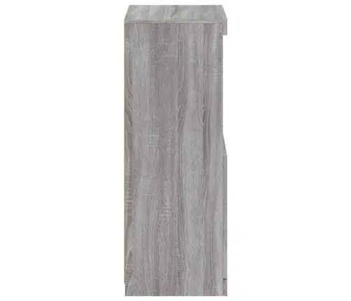 Kumode Ar Led Lampiņām, Pelēka Ozolkoka Krāsa, 41X37X100 Cm Vidaxl