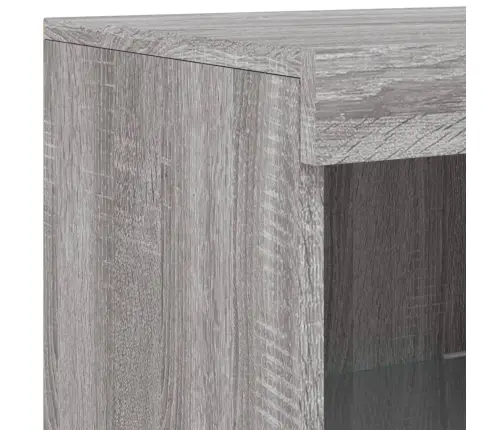 Kumode Ar Led Lampiņām, Pelēka Ozolkoka Krāsa, 41X37X100 Cm Vidaxl