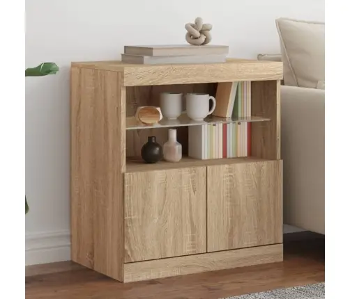 Puhvetkapp Led-Tuledega, Sonoma Tamm, 60 X 37 X 67 Cm