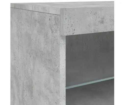 Kumode Ar Led Lampiņām, Betona Pelēka, 60X37X67 Cm Vidaxl