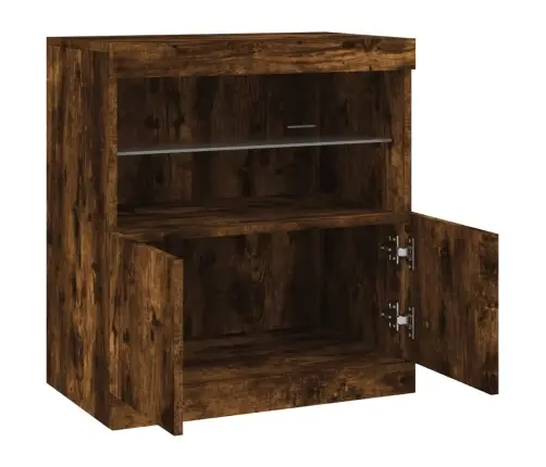 Kumode Ar Led Lampiņām, Ozolkoka Krāsa, 60X37X67 Cm Vidaxl Kumode Ar Led Lampiņām, Ozolkoka Krāsa, 60X37X67 Cm Vidaxl
