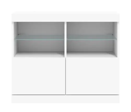 Puhvetkapp Led-Tuledega, Valge, 81 X 37 X 67 Cm