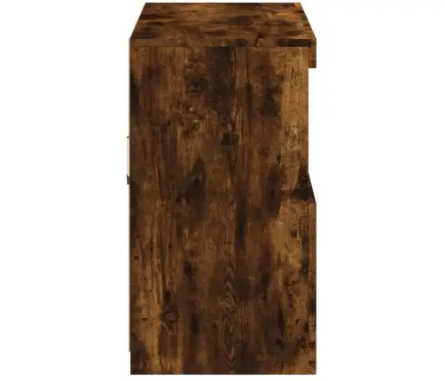 Kumode Ar Led Lampiņām, Ozolkoka Krāsa, 81X37X67 Cm Vidaxl