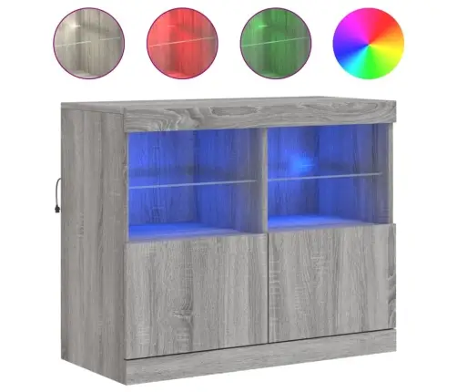 Puhvetkapp Led-Tuledega, Hall Sonoma Tamm, 81 X 37 X 67 Cm Puhvetkapp Led-Tuledega, Hall Sonoma Tamm, 81 X 37 X 67 Cm