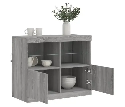 Puhvetkapp Led-Tuledega, Hall Sonoma Tamm, 81 X 37 X 67 Cm Puhvetkapp Led-Tuledega, Hall Sonoma Tamm, 81 X 37 X 67 Cm