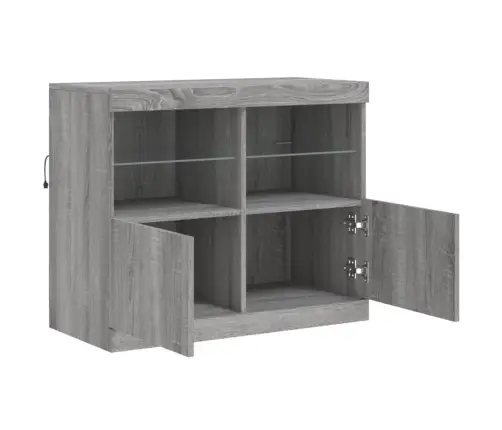 Puhvetkapp Led-Tuledega, Hall Sonoma Tamm, 81 X 37 X 67 Cm Puhvetkapp Led-Tuledega, Hall Sonoma Tamm, 81 X 37 X 67 Cm