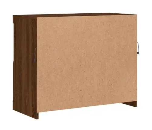 Kumode Ar Led Lampiņām, Brūna Koka Krāsa, 81X37X67 Cm Vidaxl