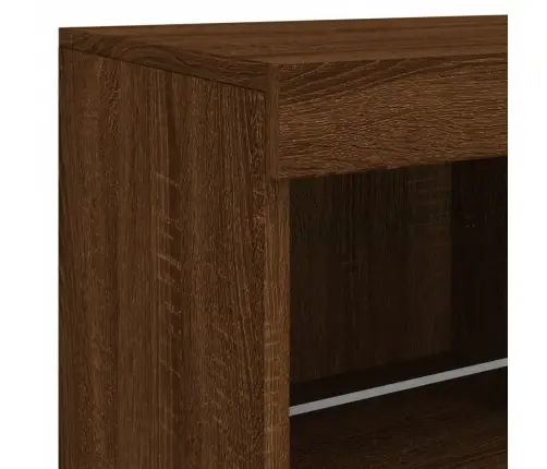 Kumode Ar Led Lampiņām, Brūna Koka Krāsa, 81X37X67 Cm Vidaxl