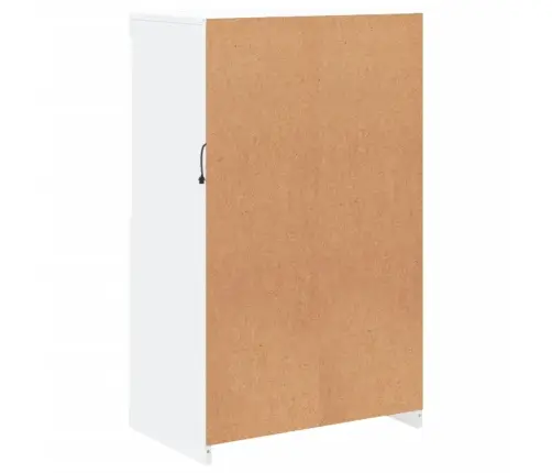 Šoninė Spintelė Su Led Lemputėmis, Balta, 60,5X37X100Cm