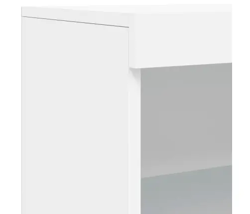 Šoninė Spintelė Su Led Lemputėmis, Balta, 60,5X37X100Cm