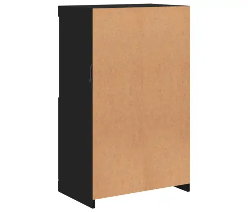 Kumode Ar Led Lampiņām, Melna, 60,5X37X100 Cm Vidaxl