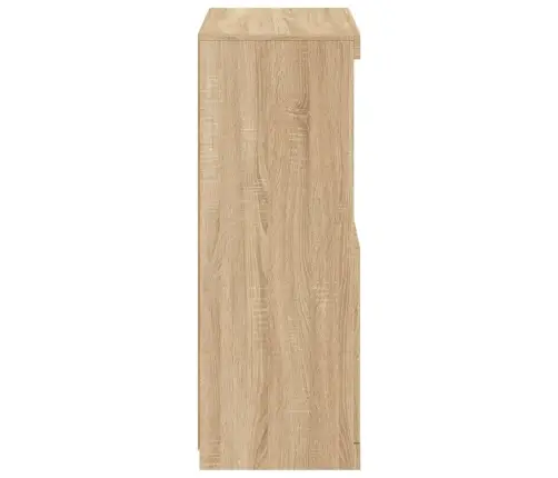 Kumode Ar Led Lampiņām, Ozolkoka Krāsa, 60,5X37X100 Cm Vidaxl