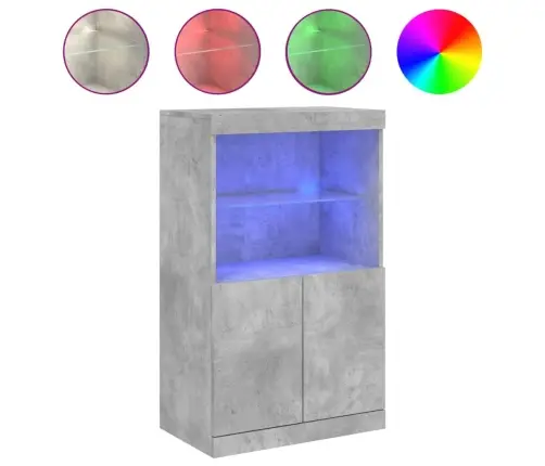 Kumode Ar Led Lampiņām, Betona Pelēka, 60,5X37X100 Cm Vidaxl Kumode Ar Led Lampiņām, Betona Pelēka, 60,5X37X100 Cm Vidaxl