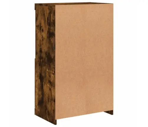 Kumode Ar Led Lampiņām, Ozolkoka Krāsa, 60,5X37X100 Cm Vidaxl