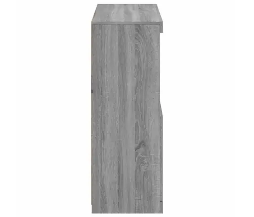 Kumode Ar Led Lampiņām, Pelēka Ozolkoka Krāsa, 81X37X100 Cm Vidaxl