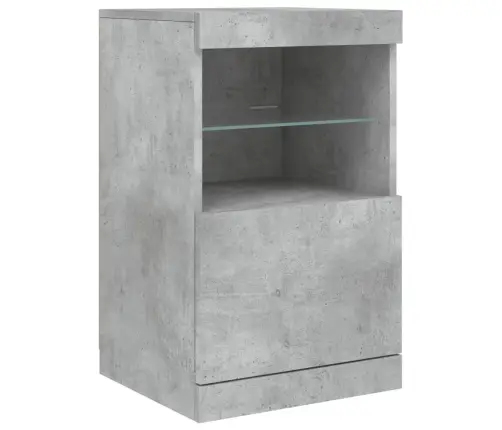 Šoninė Spintelė Su Led Lemputėmis, Betono Pilka, 41X37X67Cm