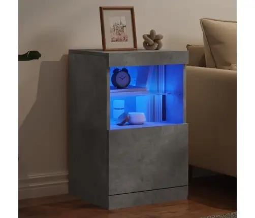 Šoninė Spintelė Su Led Lemputėmis, Betono Pilka, 41X37X67Cm