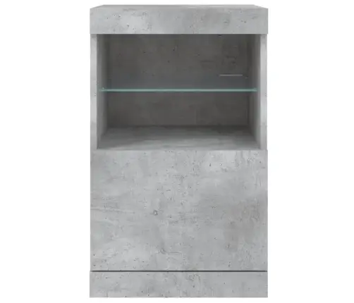Šoninė Spintelė Su Led Lemputėmis, Betono Pilka, 41X37X67Cm