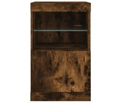 Puhvetkapp Led-Tuledega, Suitsutatud Tamm, 41 X 37 X 67 Cm