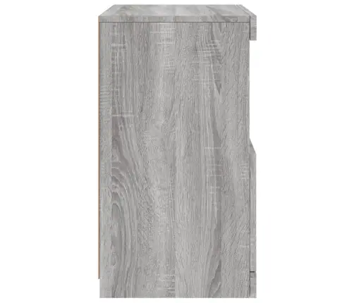 Kumode Ar Led Lampiņām, Pelēka Ozolkoka Krāsa, 41X37X67 Cm Vidaxl