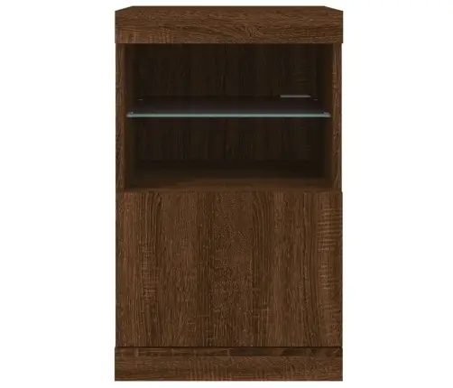 Kumode Ar Led Lampiņām, Brūna Koka Krāsa, 41X37X67 Cm Vidaxl