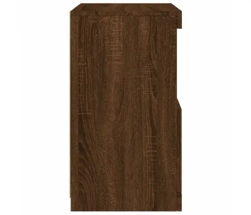 Kumode Ar Led Lampiņām, Brūna Koka Krāsa, 41X37X67 Cm Vidaxl