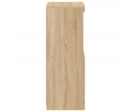 Kumode Ar Led Lampiņām, Ozolkoka Krāsa, 41X37X100 Cm Vidaxl