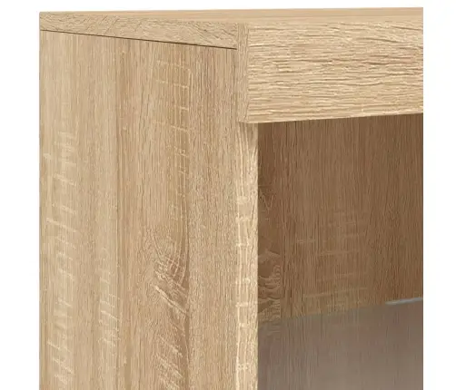 Kumode Ar Led Lampiņām, Ozolkoka Krāsa, 41X37X100 Cm Vidaxl