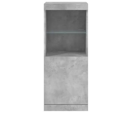 Kumode Ar Led Lampiņām, Betona Pelēka, 41X37X100 Cm Vidaxl