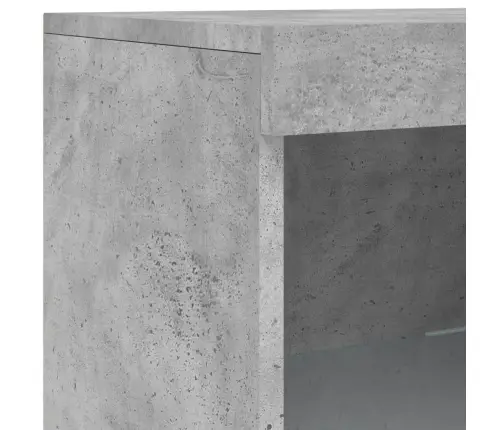 Kumode Ar Led Lampiņām, Betona Pelēka, 41X37X100 Cm Vidaxl