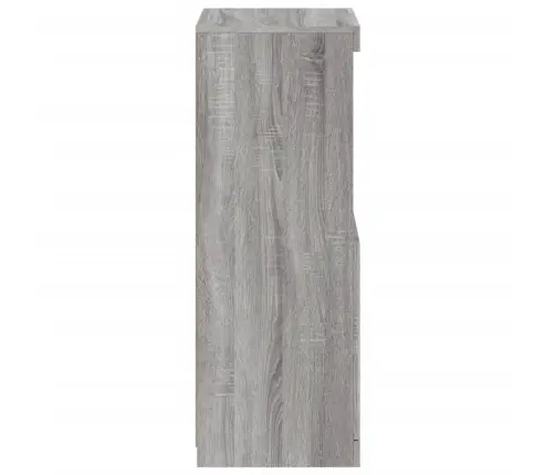 Kumode Ar Led Lampiņām, Pelēka Ozolkoka Krāsa, 41X37X100 Cm Vidaxl