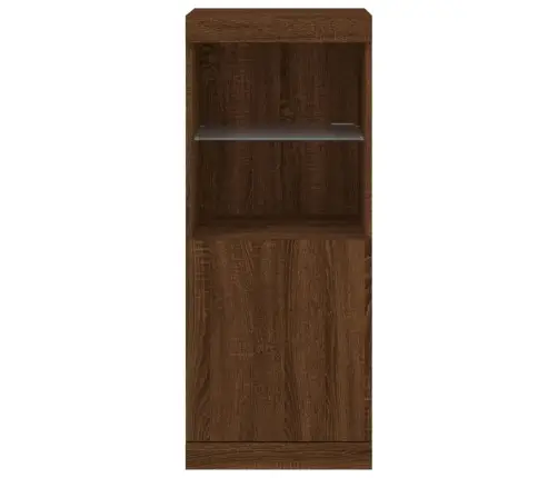 Kumode Ar Led Lampiņām, Brūna Koka Krāsa, 41X37X100 Cm Vidaxl