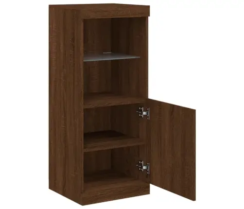 Kumode Ar Led Lampiņām, Brūna Koka Krāsa, 41X37X100 Cm Vidaxl