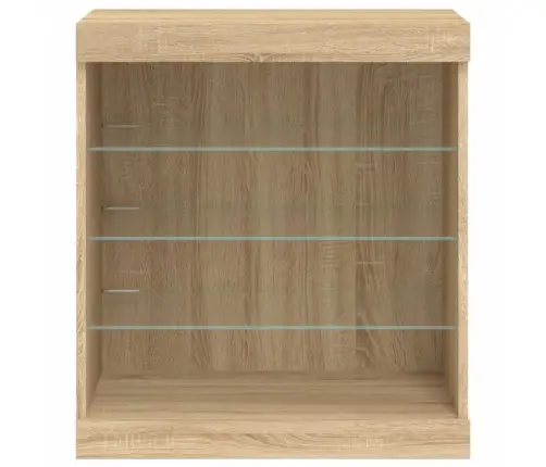 Kumode Ar Led Lampiņām, Ozolkoka Krāsa, 60,5X37X67 Cm Vidaxl