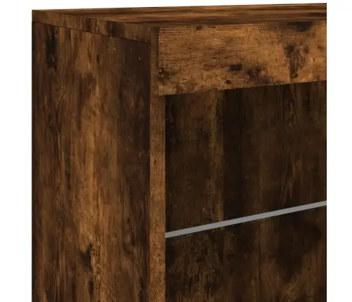 Kumode Ar Led Lampiņām, Ozolkoka Krāsa, 60,5X37X67 Cm Vidaxl