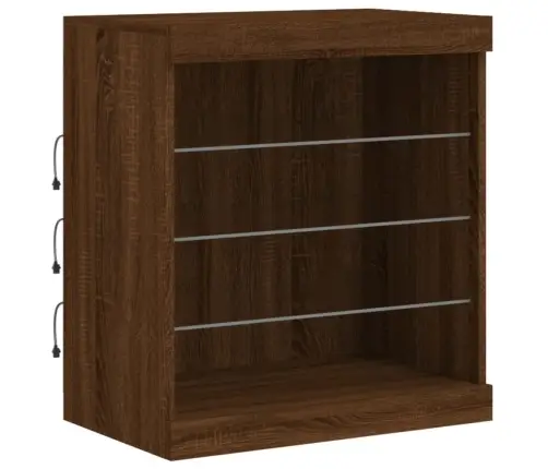 Puhvetkapp Led-Tuledega, Pruun Tamm, 60,5 X 37 X 67 Cm